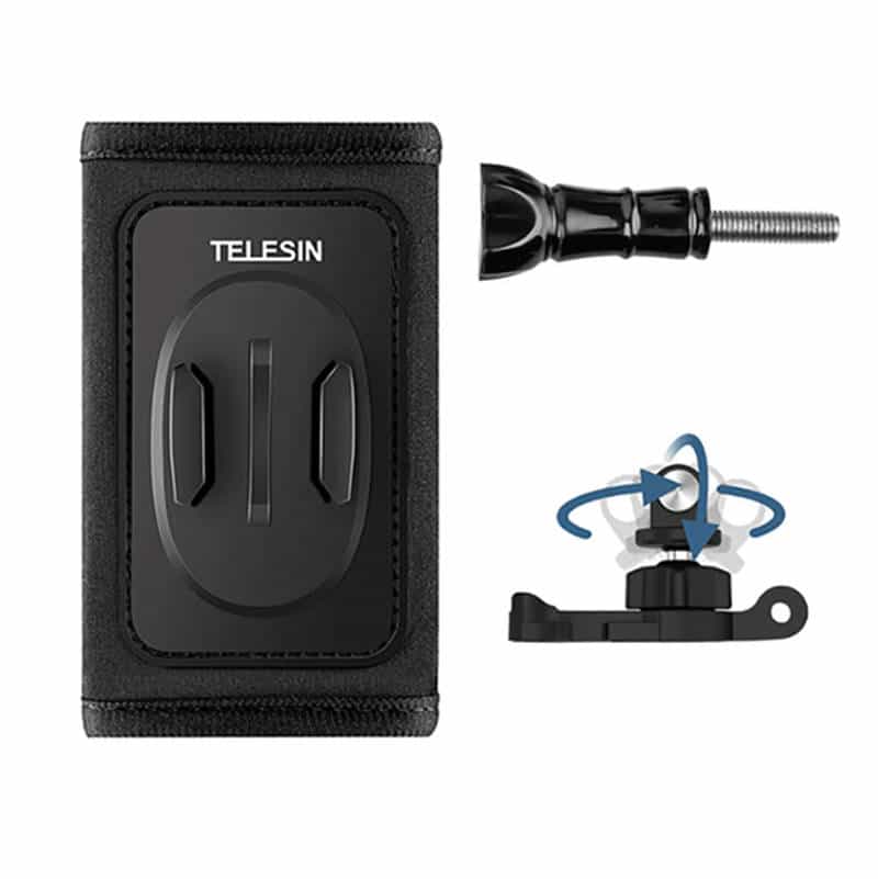 Telesin seljakoti rihma kinnitus 360° J-hook adapteriga GoPro/Osmo Action kaameratele (GP-BPM-005)